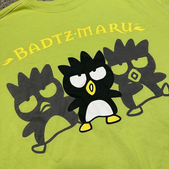 Sanrio Badtz-Maru Green Long Sleeve Crew Neck Graphic Sweatshirt, XL - Picture 4 of 8